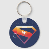 Sunset Solar Superman Shield Sleutelhanger (Achterkant)