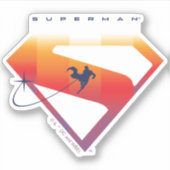 Sunset Solar Superman Shield Sticker (Voorkant)
