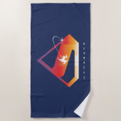 Sunset Solar Superman Shield Strandlaken (Voorkant)