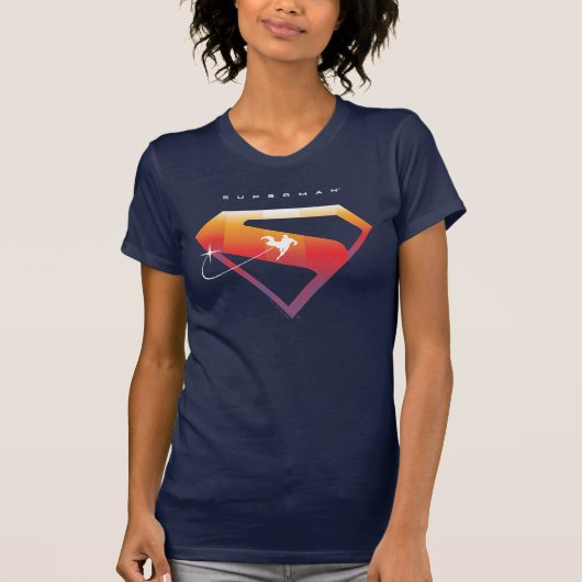 Sunset Solar Superman Shield T-shirt (Voorkant)
