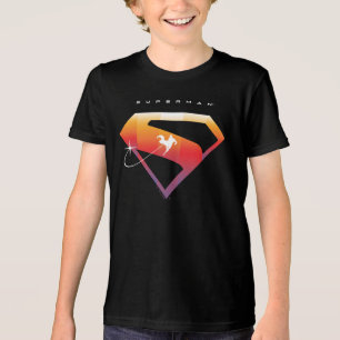 Sunset Solar Superman Shield Tri-Blend Shirt