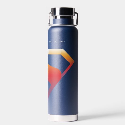 Sunset Solar Superman Shield Waterfles (Achterkant)