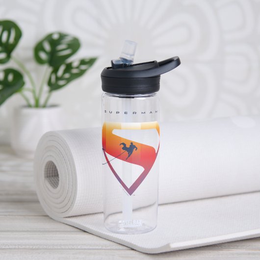 Sunset Solar Superman Shield Waterfles (Links)
