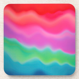 "Sunset Sorbet" Kleurrijke Abstracte Kunst Bier Onderzetter