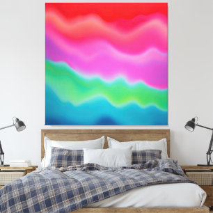 "Sunset Sorbet" Kleurrijke Abstracte Kunst Canvas Afdruk