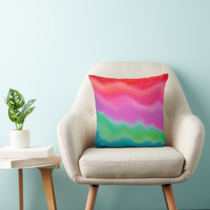 "Sunset Sorbet" Kleurrijke Abstracte Kunst Kussen