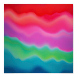 "Sunset Sorbet" Kleurrijke Abstracte Kunst Perfect Poster