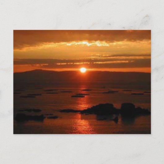 Sunset Spanje Briefkaart (Voorkant)