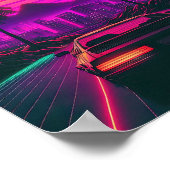 Sunset Sprint: Synthematen van de Skyline Poster (Hoek)