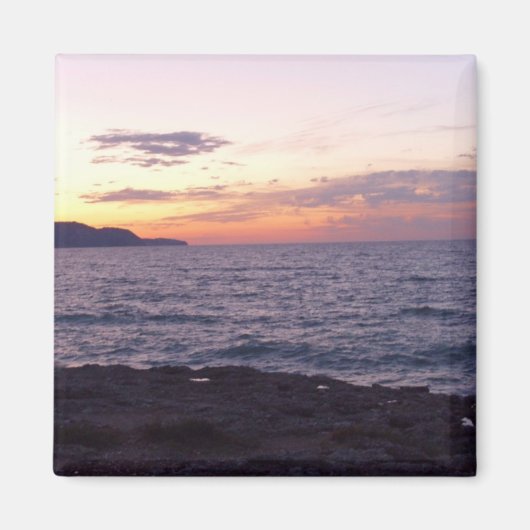 Sunset Square Magnet Magneet (Voorkant)