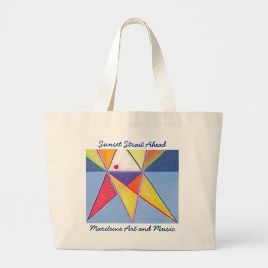 Sunset Straat boven Grote Tote Bag (Voorkant)