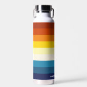  Sunset Stripes Kleurrijke Regenboog Waterfles (Voorkant)