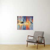 Sunset Stroll Expressionistische romantische stran Wandkleed (In Situ (horizontaal))