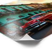 Sunset Stroll in Old Havana Foto Afdruk (Hoek)