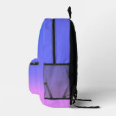 Sunset Style Roze Blauw Ombre Bedrukte Rugzak (Rechts)