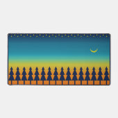 Sunset sud-ouest avec pins, étoiles et lune (Recto)