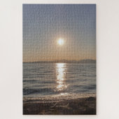 Sunset Summer Night Beach Life Fotografie Legpuzzel (Verticaal)