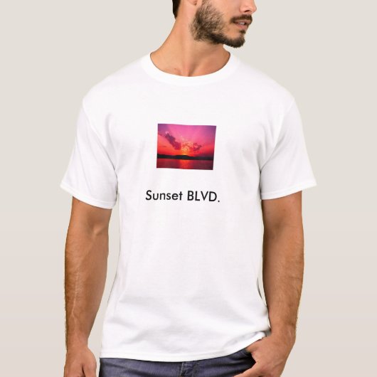 Sunset, Sunset BLVD. T-shirt (Voorkant)