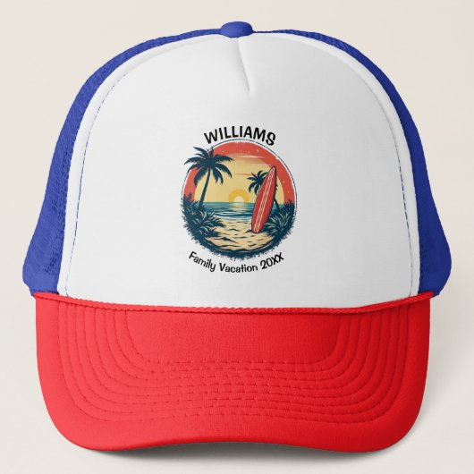 Sunset Surf Trucker Pet (Voorkant)