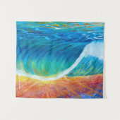 Sunset Surf Wave Medium (50" x 60") Tapestry Wandkleed (Voorkant (horizontaal))