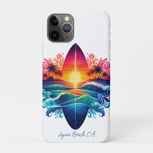 Sunset Surfboard krullen- Case-Mate iPhone Case (Achterkant)
