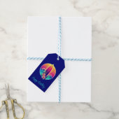 Sunset Surfboard Paradise Cadeaulabel (Met Touw)