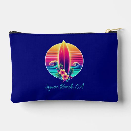 Sunset Surfboard Zippered Pouch Etui (Achterkant)