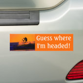 Sunset Surfer Bumpersticker (Op auto)