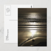 Sunset Surfer op Polzeath Briefkaart (Voorkant / Achterkant)