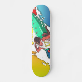 Sunset Surfer Surfen Skateboard deck art ontwerp