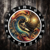 Sunset Surfer Wave Tropical Wall Art Dartbord