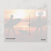Sunset Surfers Briefkaart (Achterkant)