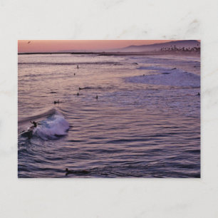 Sunset Surfing Oceanside. Briefkaart