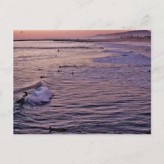 Sunset Surfing Oceanside. Briefkaart (Voorkant)