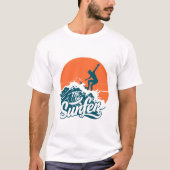 Sunset Surfing Vibes T-Shirt – Retro Beach Wave Su (Devant)