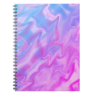 Sunset Swirl paarse roze en blauw Notitieboek