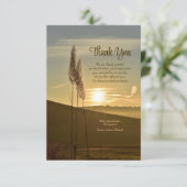 Sunset Sympathy Thank You Card Bedankkaart (Staand voorkant)