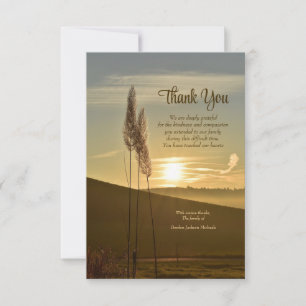 Sunset Sympathy Thank You Card Bedankkaart