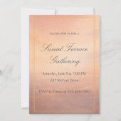 Sunset Terrace Soirée Invitation (Devant)