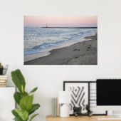 Sunset the Beach Poster (Thuiskantoor)