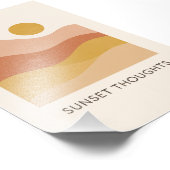 Sunset Thoughts Abstract Landscape Poster (Coin)