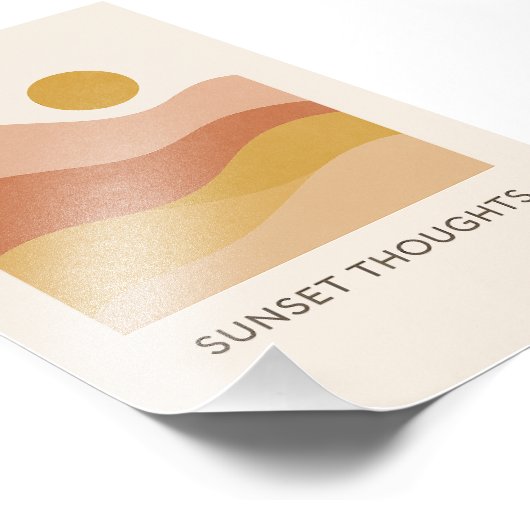 Sunset Thoughts Abstract Landscape Poster (Coin)