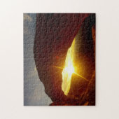 Sunset through Double O Arch, Arches National Park Legpuzzel (Verticaal)