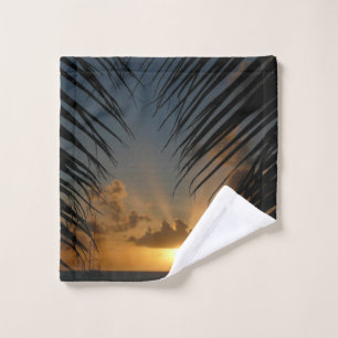 Sunset Through Palm Fronds