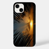 Sunset Through Palm Fronds Tropical Seascape Case-Mate iPhone Case (Achterkant)
