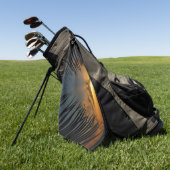Sunset Through Palm Fronds Tropical Seascape Golfhanddoek (Groen)