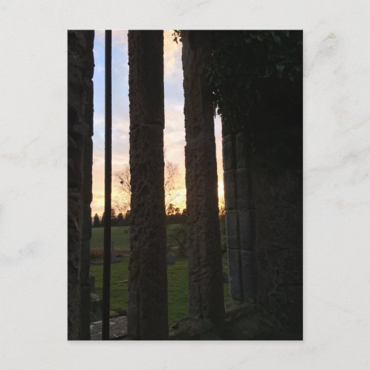 Sunset Through the Ruins of a Medieval Window Briefkaart (Voorkant)
