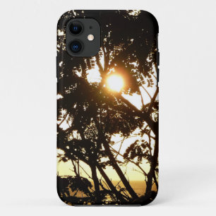 Sunset Through Trees I Tropical Photography iPhone 11 Hoesje