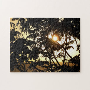 Sunset Through Trees I Tropical Photography Legpuzzel