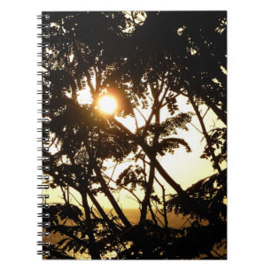 Sunset Through Trees I Tropical Photography Notitieboek